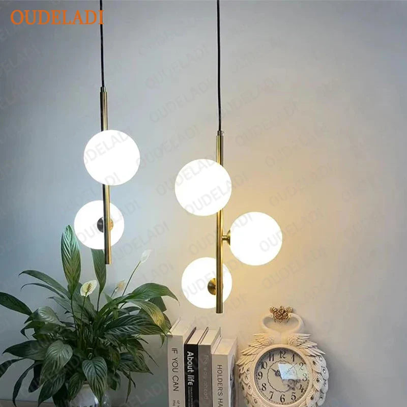 Nordic Glass Ball LED Pendant Lights - Axya Brand Modern Decor Fixture