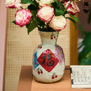 Axyaa Ceramic Water Vase: Retro Living Room Decor, Flower Arrangement, Hydroponic Tabletop Jar