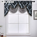 Axyaa Luxury Jacquard Floral Tassel Window Valance for Elegant Home Decor