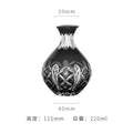 Axyaa Edo Kiriko Sake Set: Carved Glass Cup and Decanter, Luxury Sakeware