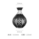 Axyaa Edo Kiriko Sake Set: Carved Glass Cup and Decanter, Luxury Sakeware