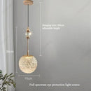 Axyaa LED Cream Glass Chandelier for Full-Spectrum Eye Protection Lighting