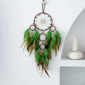 Axyaa Five-ring Tree of Life Dream Catcher with Natural Feathers