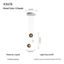 Axyaa Glass Crystal Chandelier for Modern Living Room Dining Room, Bedroom, Villa, and Staircase