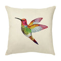 Axyaa Colorful Bird Flower Cushion Cover 45x45cm Linen Pillowcase Office Decoration