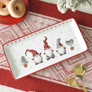 Axyaa Santa Relief Pattern Ceramic Plate for Festive Dining