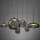 Axyaa Glass LED Chandeliers: Modern Minimalist Lighting for Living Room, Bedroom, Kitchen, Coffee Shop