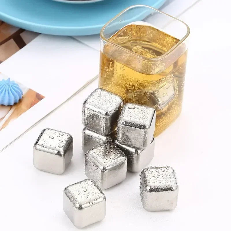 Axyaa Stainless Steel Ice Stones for Quick-freezing Beverages Cooling