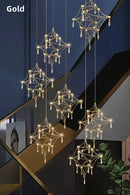 Axyaa Firefly Star Crystal Chandelier for Elegant Spaces
