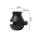 Axyaa Geometric Monochrome Vase Set for Stylish Home Decor