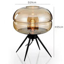 Axyaa Smoke Gray Glass Floor Lamp Industrial Nordic Style for Living Room & Bedroom