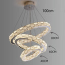 Axyaa Crystal Chandelier, Luxury Pendant Light for Living and Dining Room