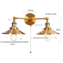 Axyaa Vintage Industrial 2-Head Wall Lights with Pull Chain Switch