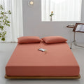 Axyaa Cotton Fitted Sheet - Solid Color, Anti-slip, Adjustable Mattress Cover