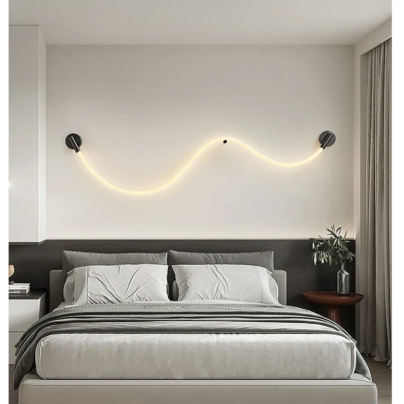 Axyaa Nordic Fiber Woven Wall Lamp for Bedroom, Living Room, and Study