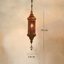 Axyaa Retro Bronze Iron Chandelier with Colorful Glass Lighting