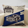 Axyaa Classic Cars Print Cushion Cover 45X45CM Pillowcase Linen Throw Pillow