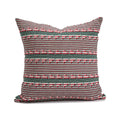 Axyaa Christmas Cushion Cover Snowflake Tree Green Red Checked Tassels