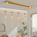Axyaa Crystal Chandelier, Elegant Dining Room Lighting, Luxury Living Room Pendant Lights