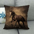 Axyaa Horse Print Cushion Covers: Animal Pillow Cases for Home Decoration