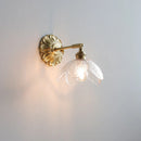 Axyaa Smoke Gray Glass LED Wall Sconce with Adjustable Copper Arm