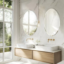 Axyaa Oval Beveled Edge Silver Mirror for Stylish Home Decor