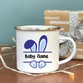 Axyaa Kids Bunny Enamel Mug - Personalized Easter Gift - Cocoa & Juice Cup