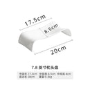 Axyaa White Ceramic Western Food Dinner Plate - Irregular Bridge Shape