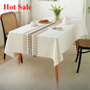 Axyaa Nordic Linen Tablecloth: Small Fresh, Simple, Rectangular Dining Table Cover