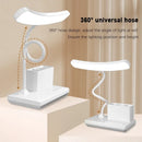 Axyaa LED Table Lamp: 3 Colors Eye Protection, College Student Reading Light