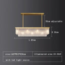 Axyaa Glass Chandelier: Luxury LED Lighting for Living Room