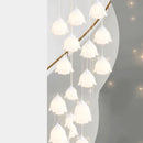 Modern LED pendant lights by Axyaa - staircase chandeliers for stylish indoor living.