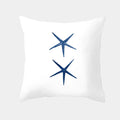Axyaa Sea Life Decorative Pillow Cover - Blue Coral Seahorse Starfish Theme