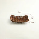 Axyaa Rattan Snacks Tray for Home Kitchen Storage and Serving