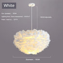 Axyaa Feather Pendant Lamp: Nordic Modern, Romantic, and Creative Bedroom Lighting