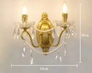 Axyaa Crystal Copper Chandelier with Pearl Decoration - Romantic Candle Light