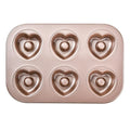 Axyaa 6 Hole Non-Stick Cake & Pastry Mould - Carbon Steel Baking Tray