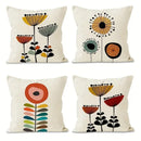 Axyaa Abstract Floral Pattern Cushion Cover for Sofa, Bedroom, Car - Vibrant and Stylish