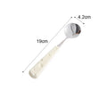 Axyaa Cute Wind Ceramic Handle Stainless Steel Tableware Set