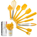 Axyaa Yellow Silicone Kitchenware Set with Storage Bucket