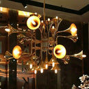 Axyaa Flared Trumpet Chandelier 12/16/24 Head Rose Gold Kitchen Island Lamp