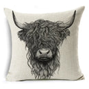 Axyaa Dog Yak Linen Cushion Cover - 45*45cm
