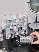 Axyaa Contact Lens Storage Box: Multi-Grid Daily Disposable CabinetTransparent Eye Rack - Large Capacity