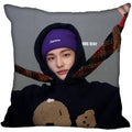 Axyaa Satin Hwang Hyunjin Pillow Cover - Decorative Bedroom Office Pillowcase Square Zipper Case