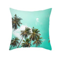 Axyaa Summer Beach Vacation Blue Pillow Case - Seaside Hotel Sofa Decoration