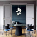 Axyaa Glass Ball Lighting Fixture for Bedroom, Dining Room, Hallway - Clear Striped Glass
