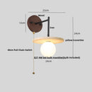 Axyaa Yellow Travertine LED Wall Lamp Nordic Stair Light Fixtures Iron Pull Chain
