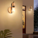 Nordic Wood Wall Sconce E27 Retro Bedside Lamp Axyaa Vintage Indoor Light