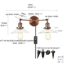 Axyaa Vintage Loft Art Glass Wall Lamp for Study Coffee Bar Stairway
