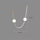 Axyaa Nordic Minimalist Curved Chandelier for Living Room, Restaurant, Bar Counter